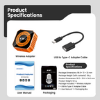 4-in-1 Wireless CarPlay Dongle, Plug and Play, Supports Video Playback Via CarPlay/Android Auto/Android Mirror/Apple Mirror.