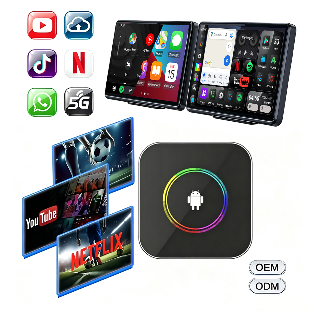 PlayAiBox  Android 15 CarPlay AI Box 4G+64GB Wireless Car Adapter Tbox Multimedia Player for YouTube Netflix GPS Navigation