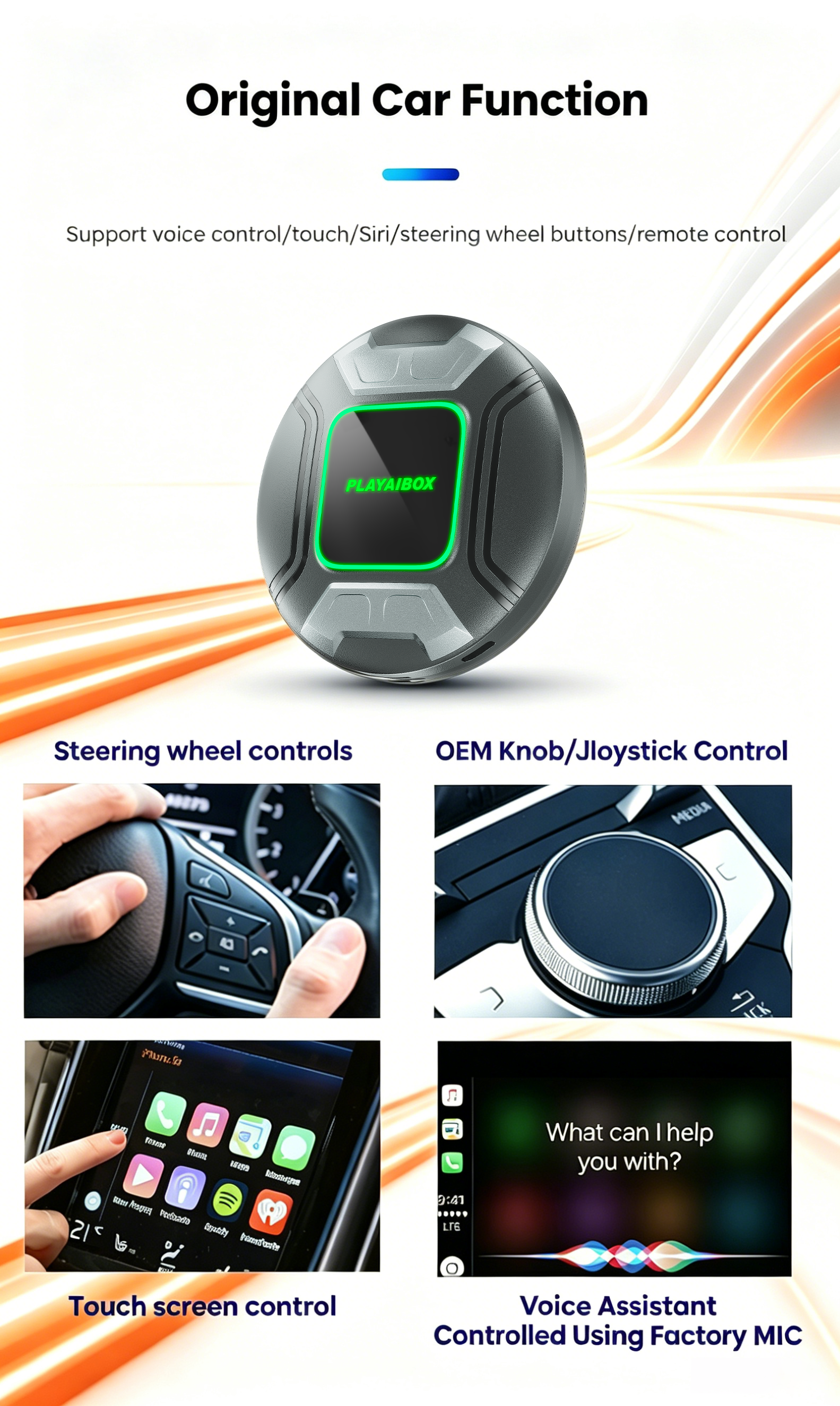 PlayAiBox Qualcomm 6350 Android15 Wireless Carplay AI Box 8GB+128GB Mirrolink 5G Network HDMI Car Multimedia for YouTube Netflix