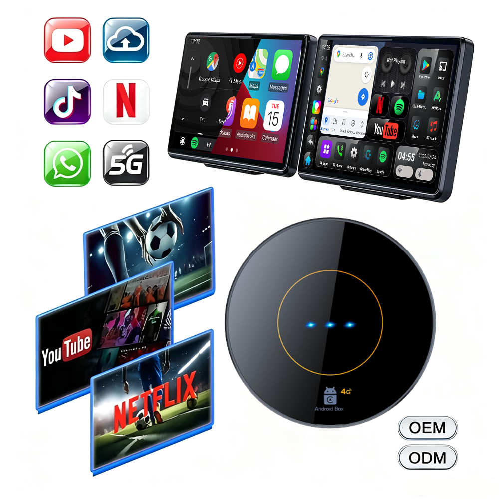 Playaibox CarPlay Ai Box 4GB+64GB Car Smart Box Android15 Wireless Apple Android Auto CarPlay Adapter AiBox Android 15 Carplay
