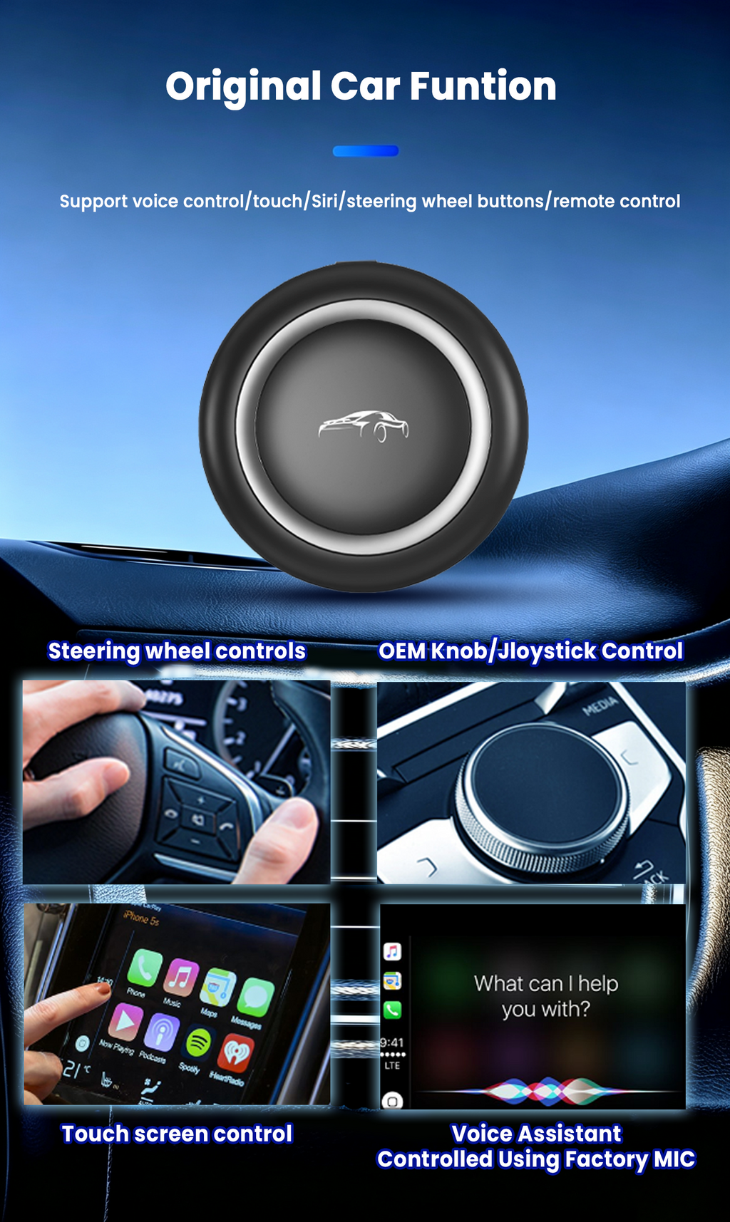 PlayAiBox15 System Car Multimedia 4G 64GB CarPlay Android 13 Tbox with Massive Apps AI Video Box Wireless Adapter for Youtube