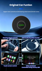 PlayAiBox Android 15 System Wireless CarPlay Ai Box 4GB+64GB Built-in Gps for Youtube Netflix for OEM Car With Wired Carplay