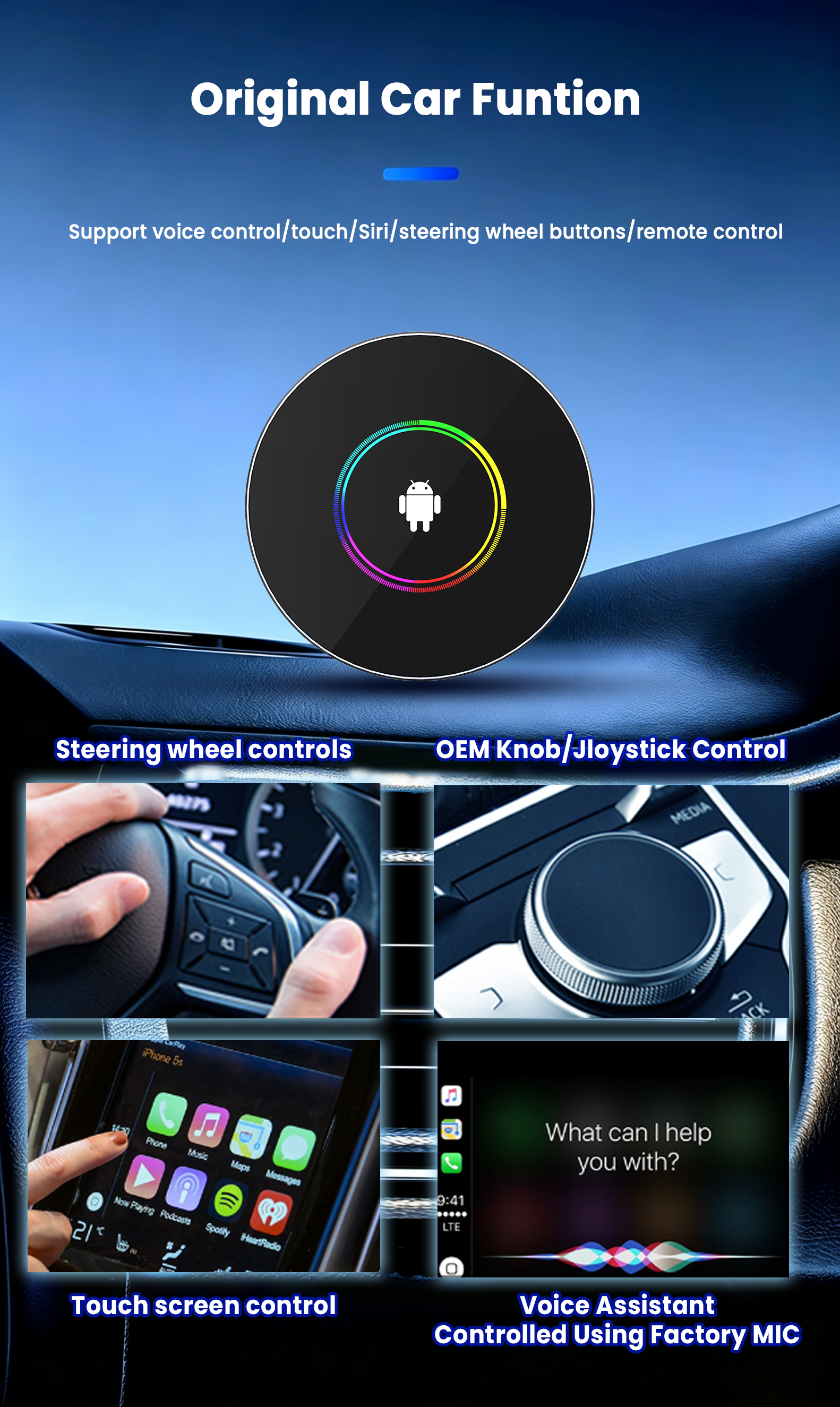 PlayAiBox Android 15 System CarPlay Ai Box 4GB+64GB 4G Netword HDMI Built in GPS for Youtube/Netflix Smart Intelligent Systems