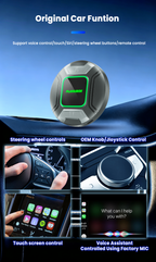 PlayAiBox Android 15 System Wireless Carplay AI Box Qualcomm 6225 for YouTube Netflix 4GB+64GB Built in GPS for OEM CarPlay Cars
