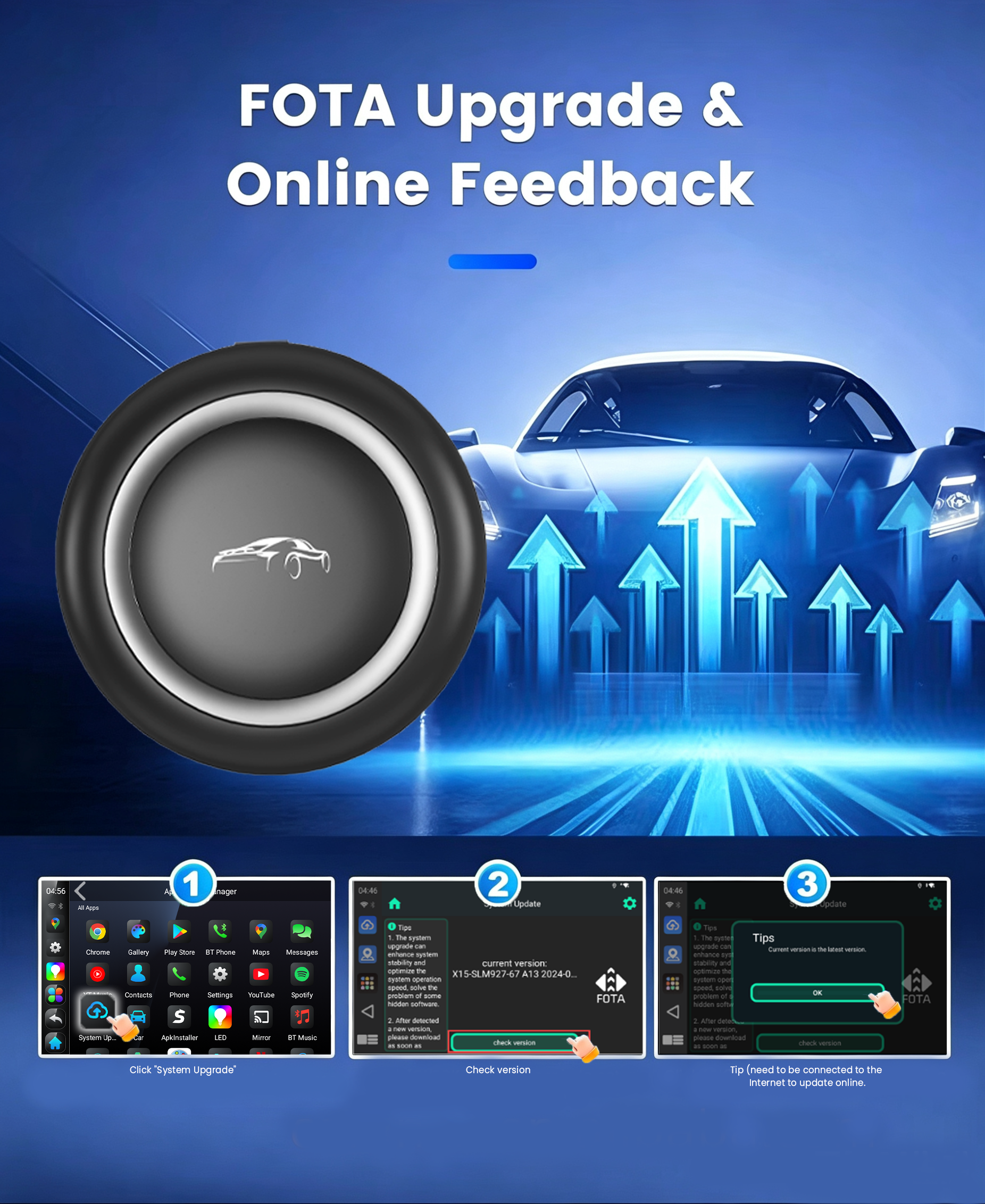 PlayAiBox15 System Car Multimedia 4G 64GB CarPlay Android 13 Tbox with Massive Apps AI Video Box Wireless Adapter for Youtube