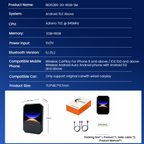 Carplay Wireless Adapter, AI Box Carplay Supports for Netflix/YouTube/TF Card, 2GB+16GB Magic Box Adapter, Plug & Play