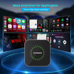 Newest Android 15 System CarPlay AI Box 4G+64GB Wireless Adapter Car Multimedia Player Supports Split Screen & Multi Apps