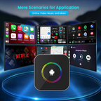 PlayAiBox  Android 15 CarPlay AI Box 4G+64GB Wireless Car Adapter Tbox Multimedia Player for YouTube Netflix GPS Navigation
