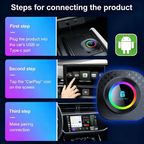 Playaibox 4G+64GB Carplay Android Auto Stereo Video Car Adapter Ai Car Play Box Android 15 Universal Module Wireless Car Play