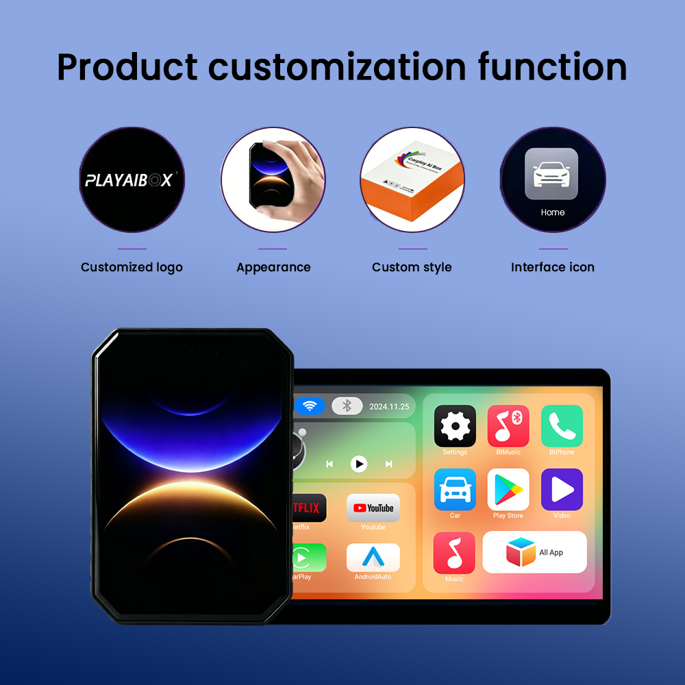 Carplay Wireless Adapter, AI Box Carplay Supports for Netflix/YouTube/TF Card, 2GB+16GB Magic Box Adapter, Plug & Play