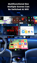 Carplay Wireless Adapter, AI Box Carplay Supports for Netflix/YouTube/TF Card, 2GB+16GB Magic Box Adapter, Plug & Play