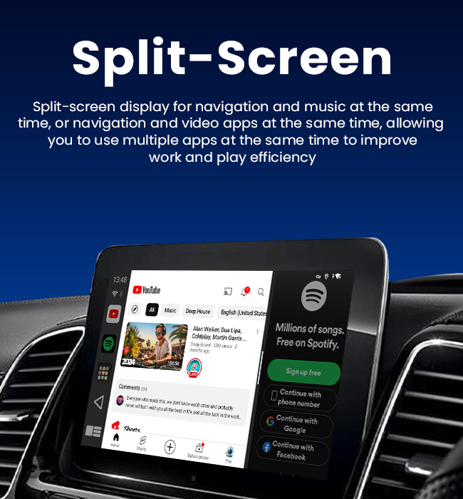 Playaibox 4G+64GB Carplay Android Auto Stereo Video Car Adapter Ai Car Play Box Android 15 Universal Module Wireless Car Play