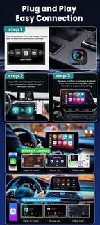 Playaibox 4G+64GB Carplay Android Auto Stereo Video Car Adapter Ai Car Play Box Android 15 Universal Module Wireless Car Play