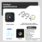 PlayAiBox Qualcomm 6115 Wireless CarPlay Android Box, 4+64GB Android 15 System, Built-in YouTube Netflix and Other Applications.