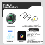 PlayAiBox Android 15 System Wireless Carplay AI Box Qualcomm 6225 for YouTube Netflix 4GB+64GB Built in GPS for OEM CarPlay Cars