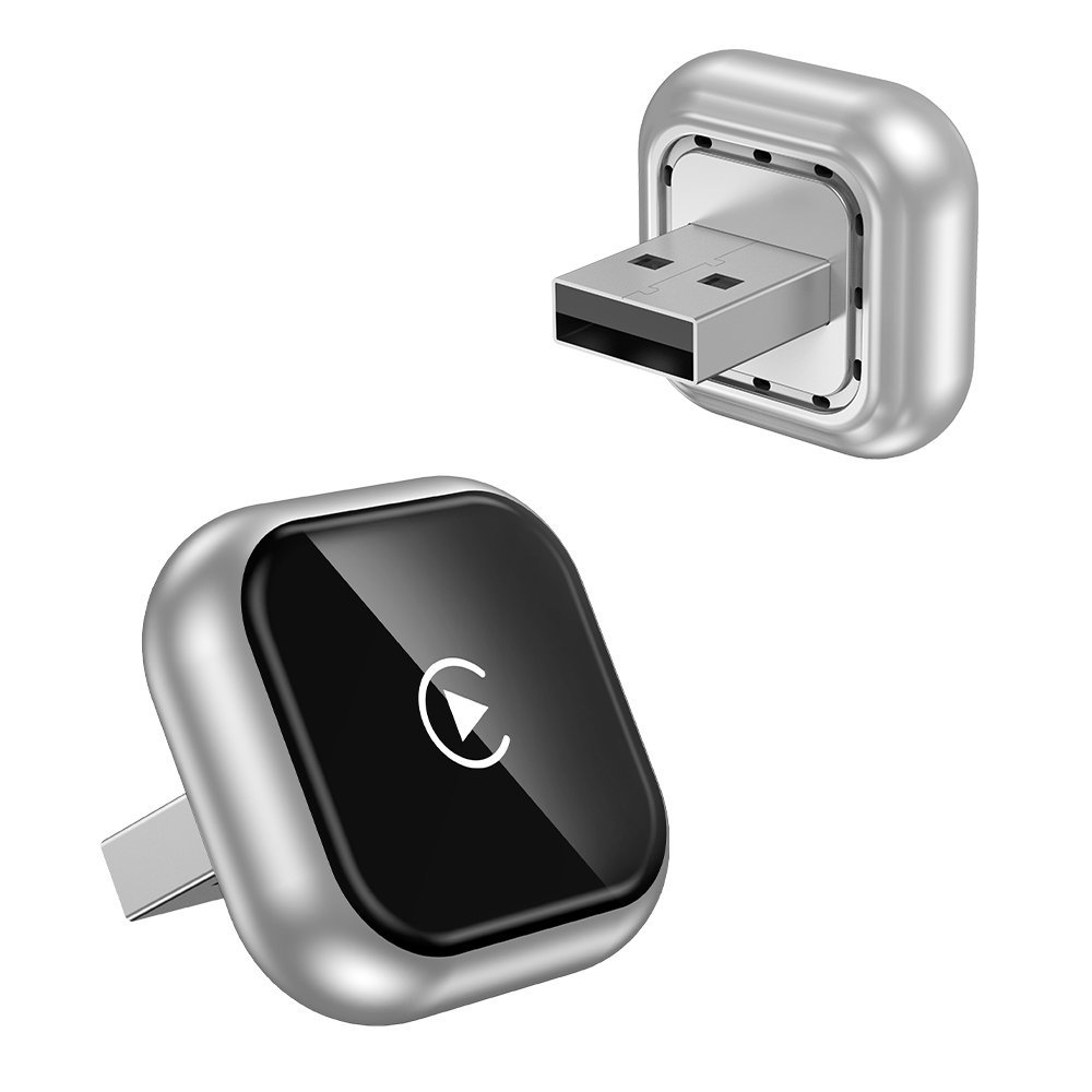Universal 2-in-1 Wireless CarPlay Adapter - Plug and Play Automatic Connection for Factory Wired CarPlay Cars