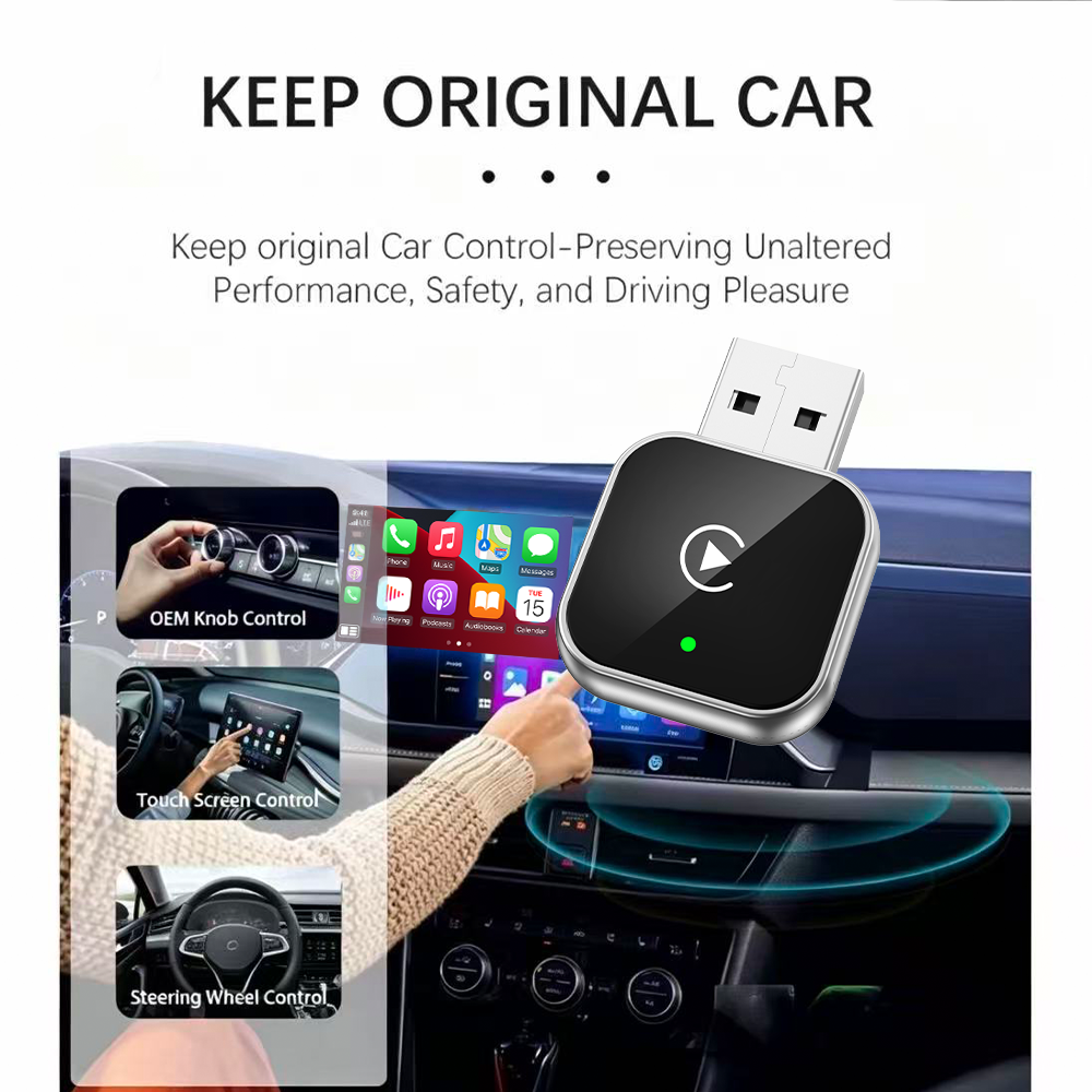 2026 New Model. Wired CarPlay to Wireless CarPlay. Compatible with Both Android and Apple Devices. Ultra-mini, Stable Connection