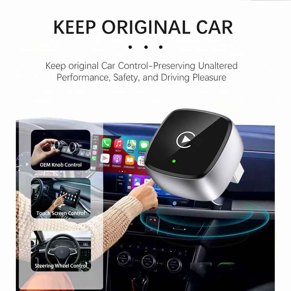 Wireless CarPlay Adapter 2026 Upgrade Mini Design,Plug & Play  - Easy Use Fast Stable Connection Car Play for iPhone & Android