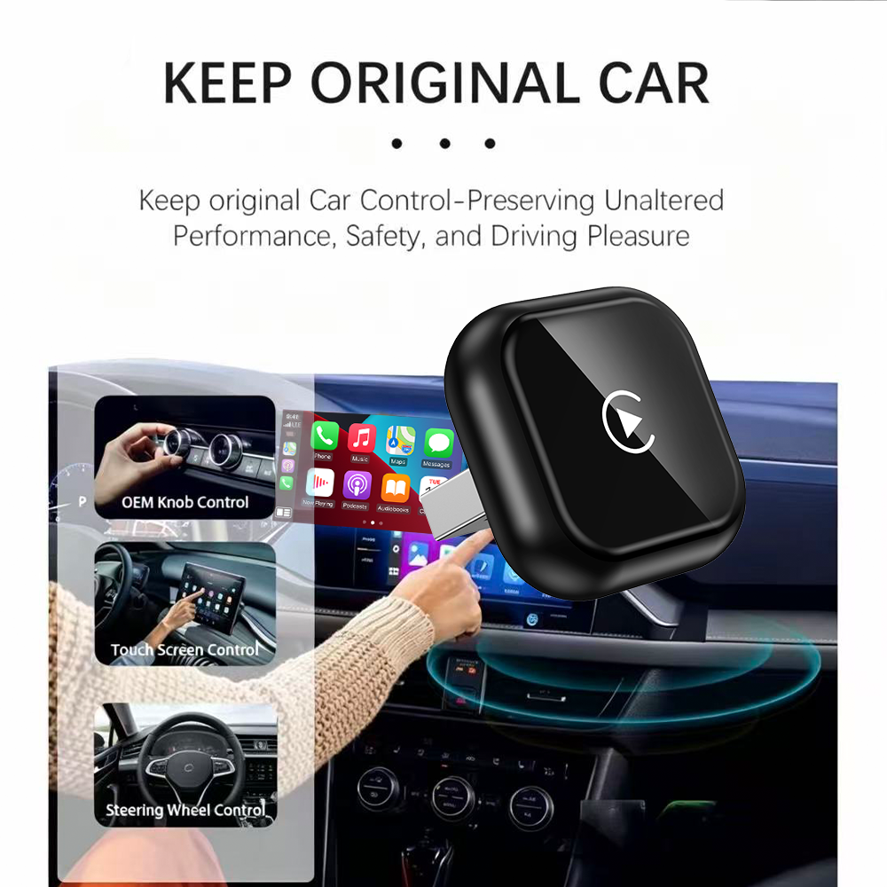 Wireless CarPlay Adapter - Fast Auto-Connect, Stable Connection,   CarPlay Adapter for iPhone & Android Auto Compatible Cars