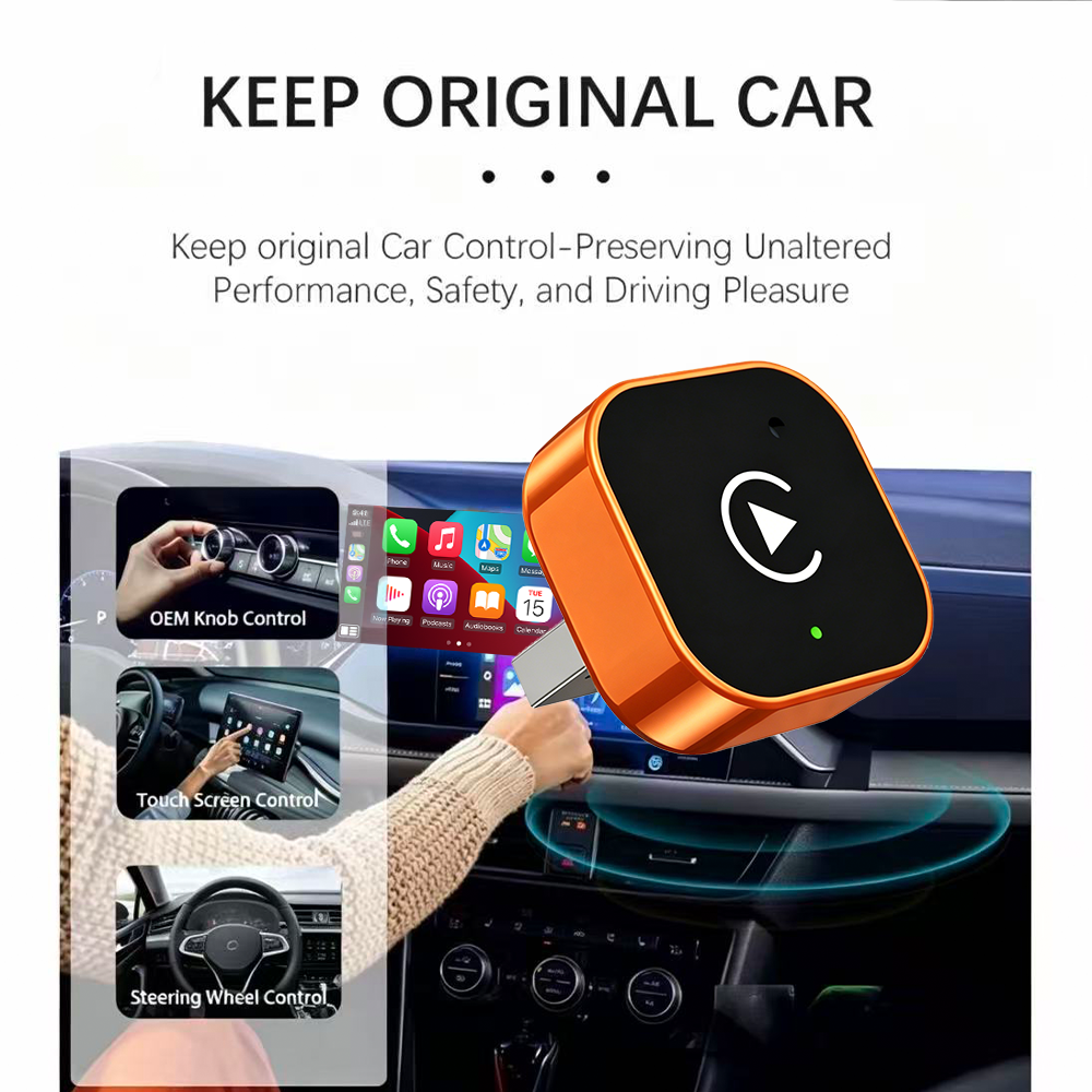 Wireless Carplay Android Auto Adapter Ai Box Plug and Play Fast Stable Connection Multimedia System Upgrade Kit