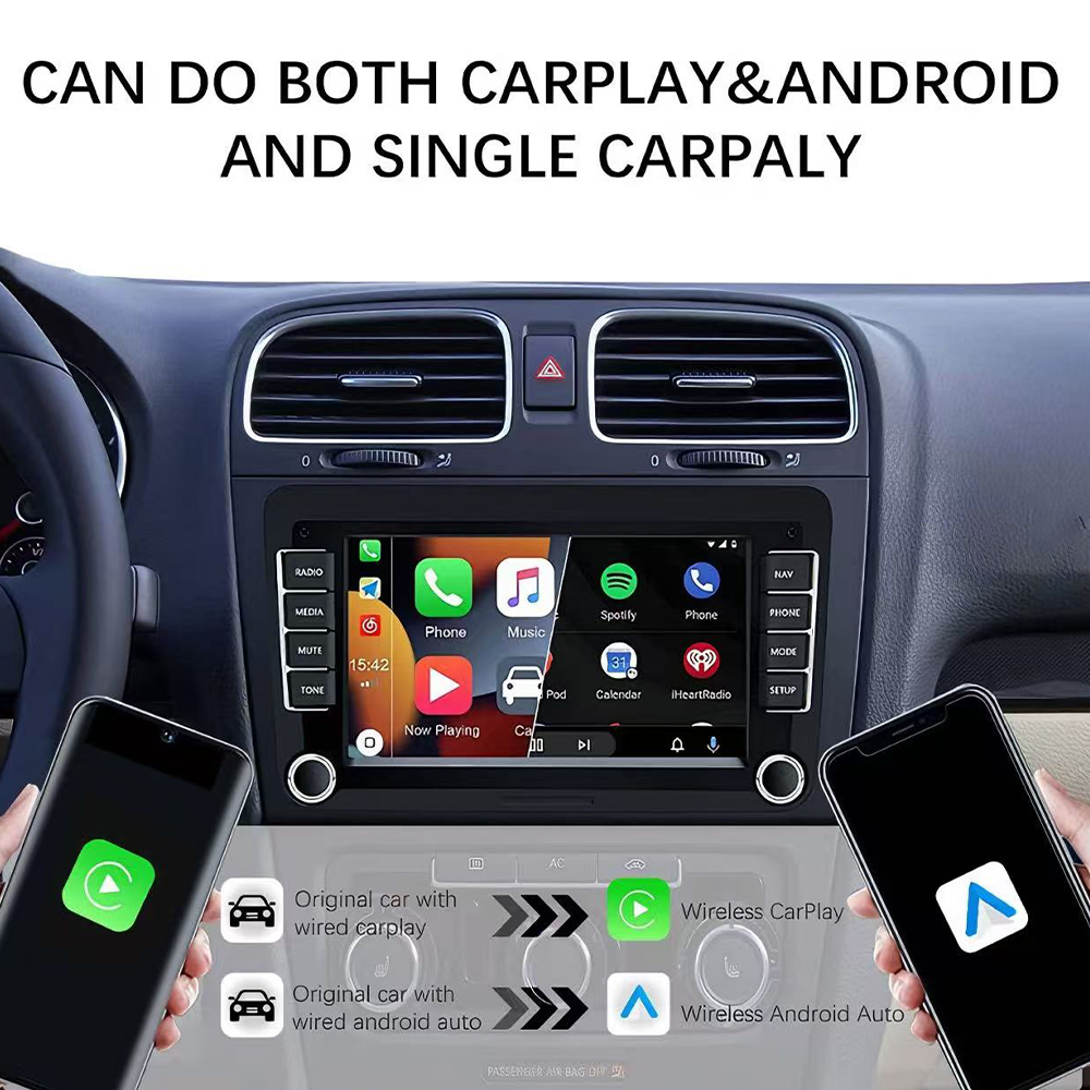 Wireless Carplay Adapter for iPhone Latest Upgrade,  Wired to Wireless for Apple Car Play Plug & Play, Zero-Lag Auto-Connect GPS