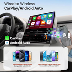 Wireless Carplay Adapter for iPhone Latest Upgrade,  Wired to Wireless for Apple Car Play Plug & Play, Zero-Lag Auto-Connect GPS