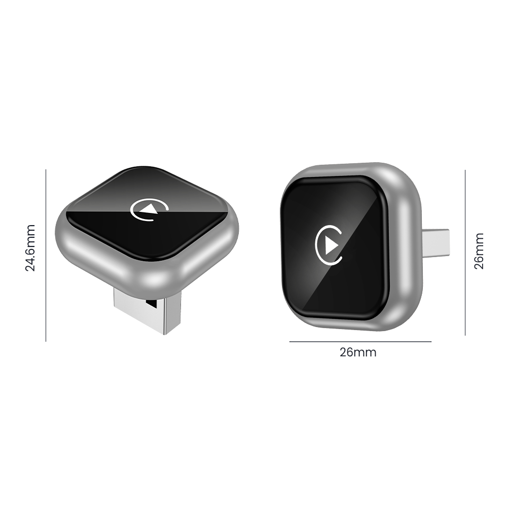 Universal 2-in-1 Wireless CarPlay Adapter - Plug and Play Automatic Connection for Factory Wired CarPlay Cars