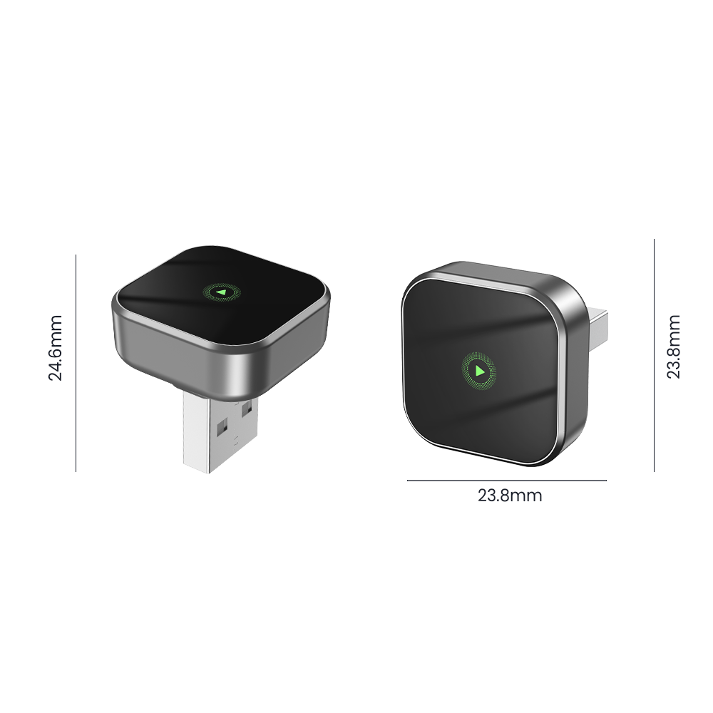 2-in-1 Wireless CarPlay & Android Auto Adapter - Automatic Connection Plug and Play USB Dongle