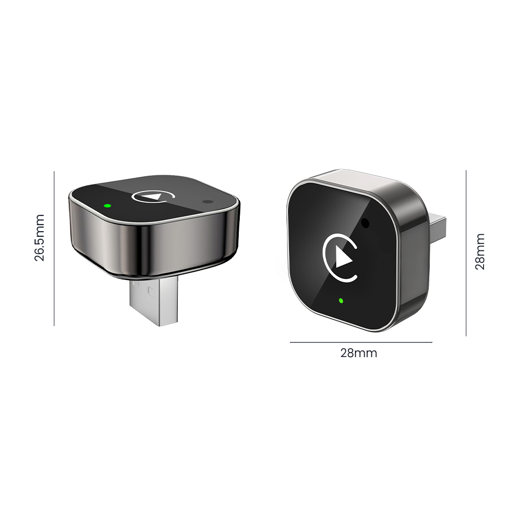 2-in-1 Wireless CarPlay Adapter for Cars - Plug and Play Automatic Connection USB Dongle, Convert Wired to Wireless