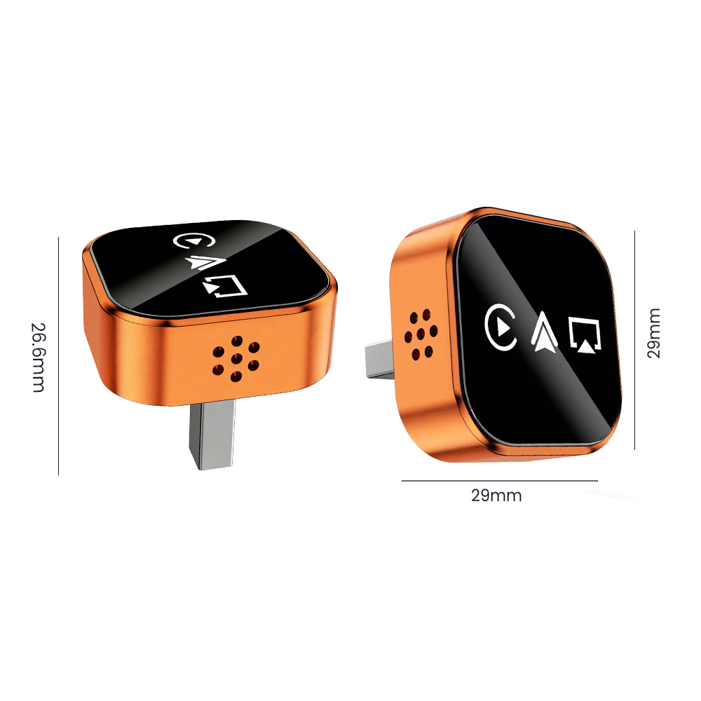 4 in 1 Wireless CarPlay Android Auto Adapter for OEM Wired Cars, USB Plug and Play for iPhone & Android Mirror Connection
