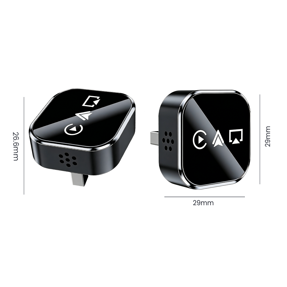 Wireless Carplay Multimedia Adapter4 in 1, Supports CarPlay Android Auto AirPlay Mirror Link Automatic Connection, Plug and Play