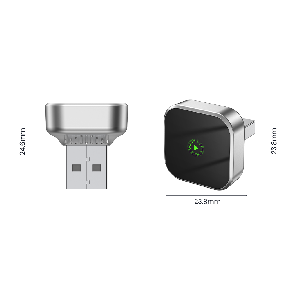 Automatic Connection Wireless CarPlay Adapter 2 in 1 Plug and Play Smart Box for Cars