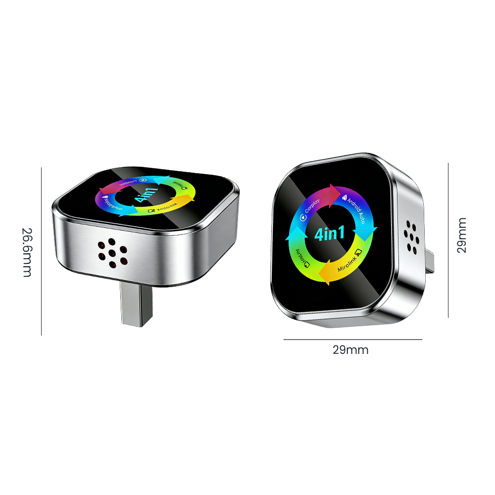 Ultra-stable 4-in-1 CarPlay, Supports Wired CarPlay to Wireless CarPlay/Android Auto/Apple/Android Mirroring