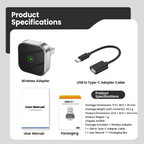 Automatic Connection Wireless CarPlay Adapter 2 in 1 Plug and Play Smart Box for Cars