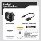 2-in-1 Wireless CarPlay Adapter for Cars - Plug and Play Automatic Connection USB Dongle, Convert Wired to Wireless