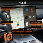 4-in-1 Wireless CarPlay Dongle, Plug and Play, Supports Video Playback Via CarPlay/Android Auto/Android Mirror/Apple Mirror.