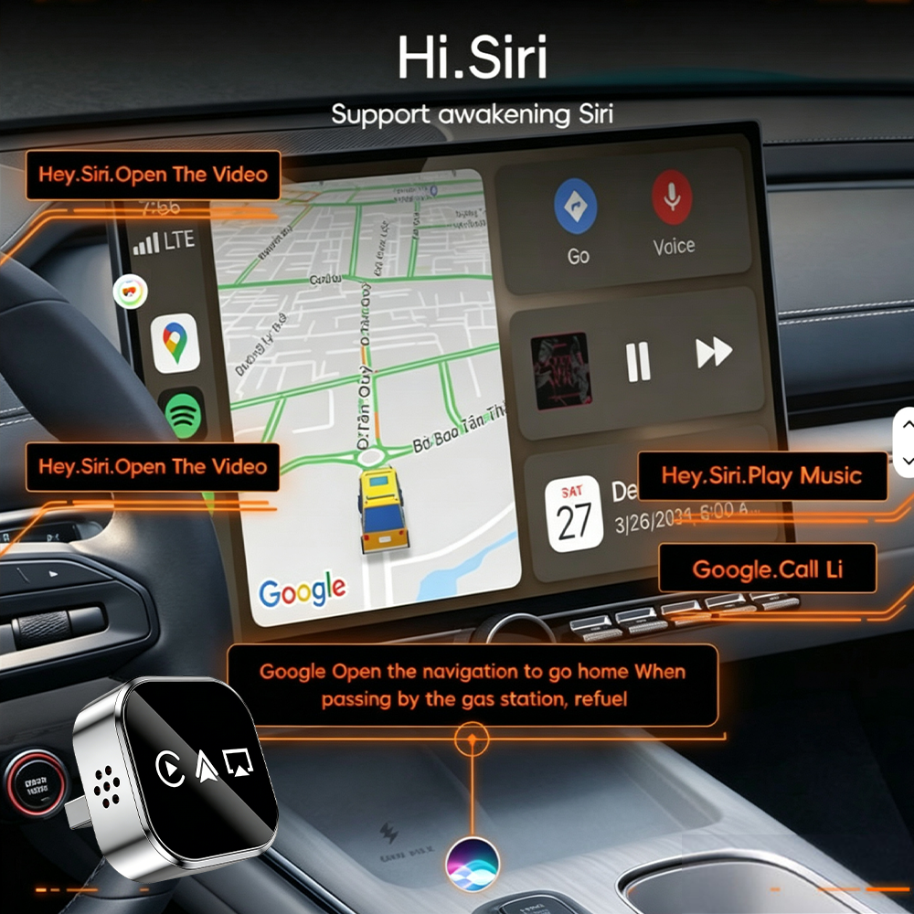 Ultra-stable 4-in-1 CarPlay, Supports Wired CarPlay to Wireless CarPlay/Android Auto/Apple/Android Mirroring