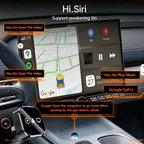 Wireless Carplay Multimedia Adapter4 in 1, Supports CarPlay Android Auto AirPlay Mirror Link Automatic Connection, Plug and Play