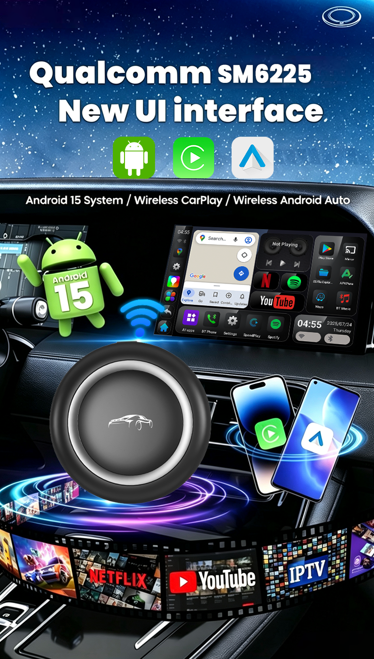 PlayAiBox15 System Car Multimedia 4G 64GB CarPlay Android 13 Tbox with Massive Apps AI Video Box Wireless Adapter for Youtube