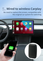 Tesla In-car Wireless CarPlay, 2+16GB Android Box, Built-in YouTube, Netflix, and Other Apps.Tesla Wireless CarPlay Android Box