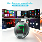 PlayAiBox Qualcomm 6350 Android15 Wireless Carplay AI Box 8GB+128GB Mirrolink 5G Network HDMI Car Multimedia for YouTube Netflix