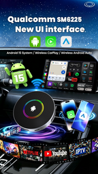 PlayAiBox Android 15 System CarPlay Ai Box 4GB+64GB 4G Netword HDMI Built in GPS for Youtube/Netflix Smart Intelligent Systems