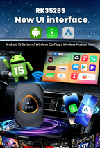 Wireless CarPlay Adapter. Built-in Android 15 System for Android Boxes. 2G + 16GB, Plug and Play, Can Download Any Application.