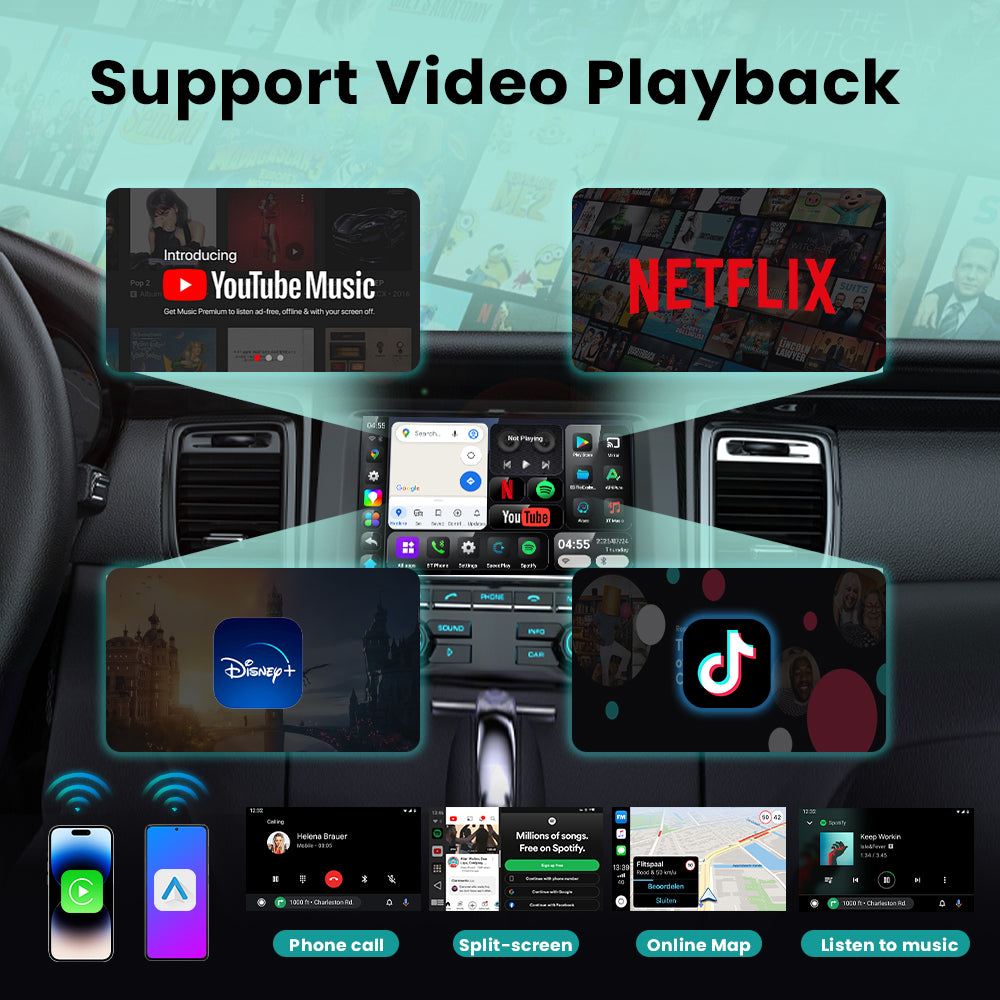 PLAYAIBOX Android 15.0 CarPlay Ai Box