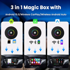 PlayAiBox Android 15 System CarPlay Ai Box 4GB+64GB 4G Netword HDMI Built in GPS for Youtube/Netflix Smart Intelligent Systems