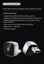 Wireless CarPlay Adapter 2026 Upgrade Mini Design,Plug & Play  - Easy Use Fast Stable Connection Car Play for iPhone & Android