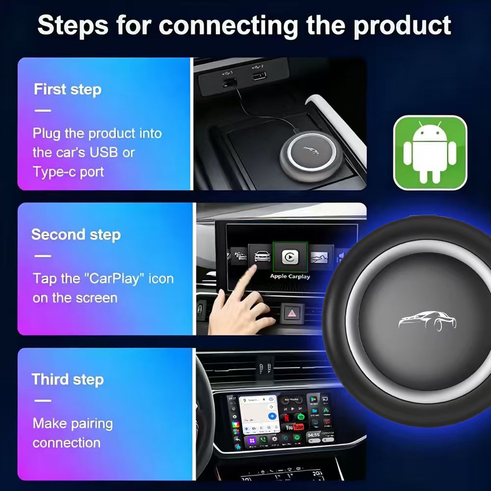 PlayAiBox15 System Car Multimedia 4G 64GB CarPlay Android 13 Tbox with Massive Apps AI Video Box Wireless Adapter for Youtube