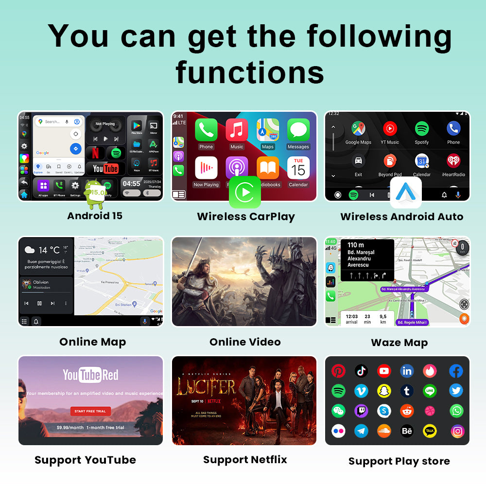 PLAYAIBOX Android 15.0 CarPlay Ai Box