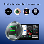 PlayAiBox Android 15 System Wireless Carplay AI Box Qualcomm 6225 for YouTube Netflix 4GB+64GB Built in GPS for OEM CarPlay Cars