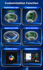 PlayAiBox Android 15 System Wireless Carplay AI Box Qualcomm 6225 for YouTube Netflix 4GB+64GB Built in GPS for OEM CarPlay Cars
